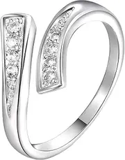 [Dtexhif] Sterling Silver Toe Rings Cubic Zirconia Adjustable Toe Rings Fitted Wrap Around Toe Ring Summer Barefoot Jewelry for Women