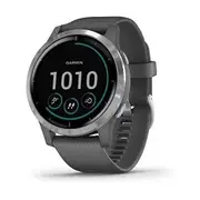 Garmin Vivoactive 4 GPS Fitness Smartwatch, Silver with Grey Band - AU Version