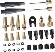 FOYTOKI Adaptor 30pcs Bike Pump Adapter Set Tire Inflation Adaptor for Car Air Pump Bike Tire