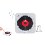 CD Player Wall Mountable Audio Boombox Bluetooth Music Player-White