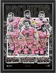 Panthers 2024 Premiers Official NRL Sportsprint Framed Dynasty