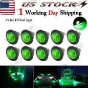 10X Green Round Marine Boat Cabin Courtesy Lights Deck LED Stern Transom Light