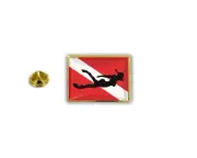 pins pin's flag national badge metal lapel hat button vest scuba diver dive r1