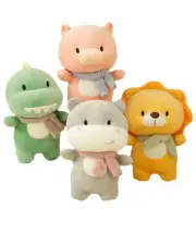 Plush Animal Stuffed Animals Hippo Dinosaur Pig Lion Nursery Birthday Gifts