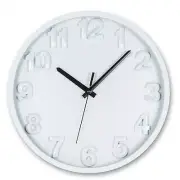 White Bold Number Wall Clock