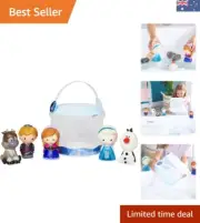 Frozen Bath Set with 5 Character Figures & Pouring Bucket - Bathtime Fun