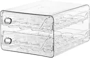 Folpus Eggs Storage Tray, Fridge Egg Drawer Organizer Bins, Stackable Egg Holder Tray, Eggs Container, for Cabinet Kitchen Fridge Refrigerator, 40 Grids