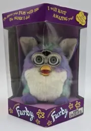 New 1999 MultiColor Tye-Dye Grey Eyes Furby Tiger Electronics Model 70-800