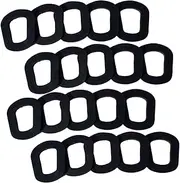 20pcs Oil Drum Seal Rechargeable Can Spout Seals Refills Regulator Petrol Can Sealing Rings Clipper Leak Electric Flint Jet Rubber Black