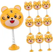 Shaking Tiger Bobbleheads for Helmet 10pcs Animal Figure Ornament Desk Tiger Decoration for Office