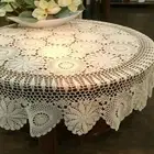 Handmade Crochet Tablecloth Table Cover Lace Round/Square Dining Party Christmas
