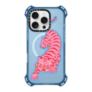 iPhone 16 Pro Bounce Case MagSafe Compatible tiger pink with blue