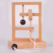 3D Wooden Puzzle IQ Mind String Brain Teaser Game Education Kids Adults Gift Toy