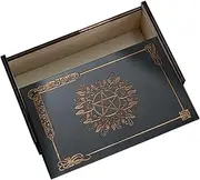 Tarot Card Storage Case | Basswood Plywood Push Pull Tarot Storage Box | Large Capacity Tarot Card Case | 5.91x3.54 inch Wooden Decorative Dice Holder, Witch Decoration for Desktop, Table
