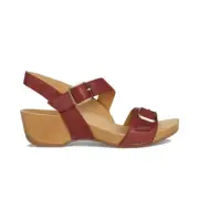 Dansko Women's Trinity Wedge Sandal - Cayenne Burnished Nubuck NWB
