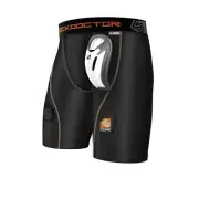 Shock Doctor BOY'S Core Hockey COMPRESSION SHORTS - BioFlex Cup, Sock Tabs