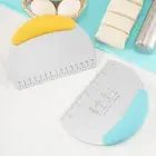 2 Pcs Stainless Steel Food Scraper and Chopper Pastry Baking Bench Dough