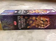 6 Sq Boxes of 8g HEM ATTRACT MONEY Incense Sticks-Total 48 Sticks- BULK LOT
