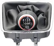 Car Shifter Knob for VW for Golf Plus 2005-2014 Gear Shift Knob Boot Lever Gaitor Shifter Dust Jacket Gear Knob(R12345 Set)