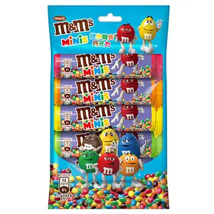 M&M'S迷你糖衣巧克力五入裝【愛買】