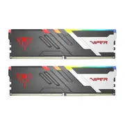 PATRIOT MEMORY VIPER VENOM DDR5 6400MT/s 32GB RGB (16GBx2) UDIMM Desktop Gaming Memory KIT - PVVR532G640C32K - Intel XMP 3.0 supported