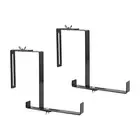 2Pcs Railing Planters Hooks Metal Creative Flower Pot Holder Railing Flower Box