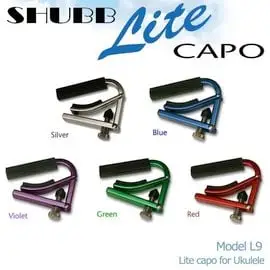 【小間樂器館】Shubb Lite Capo L9 烏克麗麗輕量化移調夾 21吋至26吋皆適用