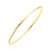 9ct Yellow Gold 63x2.5mm Solid Polished Golf Bangle