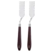 2pcs E9 Painting Palette Knife Stainless Steel Art Spatula Scraper Mixing Tool