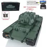Henglong 1/16 7.0 Plastic FPV KV-1 RC Tank 3878 360° Turret Steel Gearbox