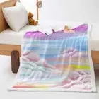 Beautiful Nice Cloud Sky 3D Warm Plush Fleece Blanket Picnic Sofa Couch