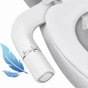 Ultra-Slim Bidet, Non-Electric Dual Nozzle (Frontal & Rear Wash) Bidet Attachmen