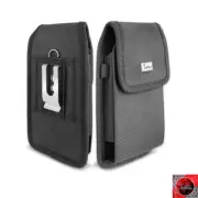 Heavy Duty Nylon Canvas Rugged Clip+Belt Loop Case Pouch Cover For Doro 7050