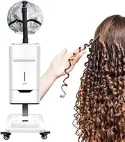 Professional Hair Steamer for Deep Conditioning,Micro Mist Anion Hair Processor,Hooded Heating Steamer Dryer Barber Steamer Machine for Oil and Dye,Use at Home and Salon with Rolling Base(White)
