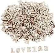 ULDIGI Medium-Sized Cutout Numbers DIY Craft Letters Wooden Letter Blanks Educational Learning Toys
