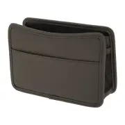 Car Trash Can Portable and Fold Car Door Faux Leather Trash Bin Brown 1 Pcs