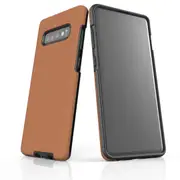 For Samsung Galaxy S10+ Plus Case, Armour Tough Protective Cover, Brown