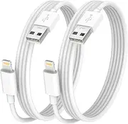 DCNETWORK iPhone Charger Cable, (2-Pack) 3.3ft Lightning Cable, USB-A to Lightning Cable, iPhone Charger Cable for iPhone 13/12/11/SE/Xs/XS Max/XR/X/8 Plus/7/6 Plus, iPad, and More.