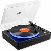 Fenton RP162LED Record Player with Built-in Speakers, Bluetooth Out, LED Light Up Turntable and Vinyl to MP3 USB