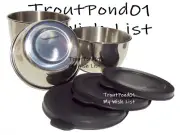 TUPPERWARE Chef Series Stainless Steel Refrigerator Bowls Nesting Stacking Set 3