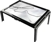 Meichoon Desktop Magnifying Glass 2.5X Magnification with 12 LED Lights Lighting Uniform Light Folding Stand USB Battery Dual-use Stamp Identification Reading Newspapers
