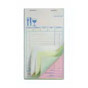 Zions Quadruplicate Restaurant Docket Book Carbonless 15Q Cardboard Backing