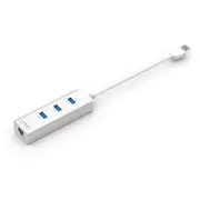 mbeat HAMILTON 3-Port USB 3.0 Hub with Gigabit LAN - 3x USB/10/100/1000Mbps RJ45 USB LAN/Supports Window or MAC OS 10x and Above