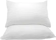 SIDOBELEI Bedding Bed Pillows for Sleeping, UK Standard Pillows 2 Pack Hotel Quality,Cooling Hotel Quality, for Back, Stomach or Side Sleepers