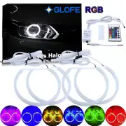4X RGB LED Angel Eye Halo Rings Light Kit For BMW E39 E46 3 5 7 Series Headlight