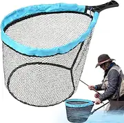 Fishing Net - Landing Nets for Fishing | Flexible Angling Catching Tool | Fish Net with Handle | Foldable Fly Fish Scoop Net | Heavy Duty Equipment for Shrimp, Trout, Crawfish, Crab, Catfish