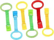 BESTonZON Nursery Pull Rings 6pcs Crib Rings for Infants Learning to Stand and Walk