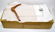 10x Mainetti 17” Wood Display Hanger With 16" Drop Bar and Clips - Walnut