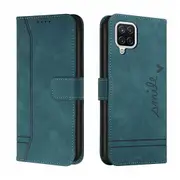 Closure Case with Flip Wallet Stand Function Cover for Samsung Galaxy F22 - Red