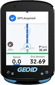 Geoid CC600 GPS Bicycle Computer, 2.4 Inch Colour Screen, Wireless Waterproof Bicycle Speedometer, Navigation, Custom Data, Multiple Languages, WiFi & Bluetooth & ANT+